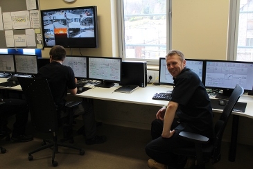Control room at Rothes CoRDe CHP plant