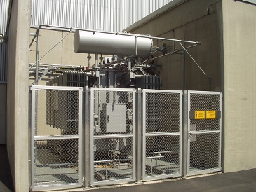 Transformer at biomass-fired power station
